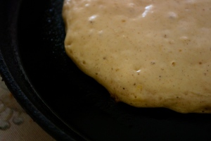 this pancake is ready to flip